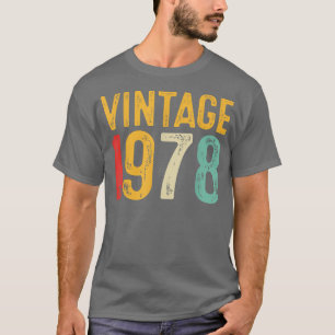 Camiseta Vintage 1978 44ª Decoración de cumpleaños Hombres 