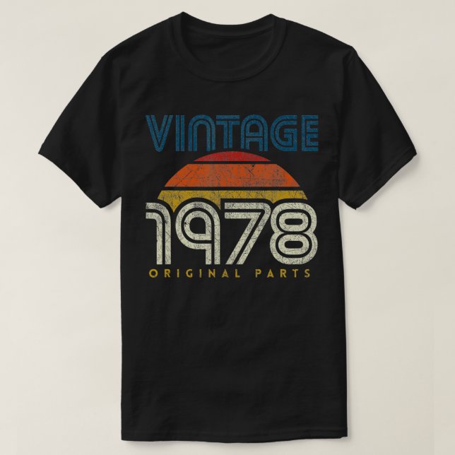 Camiseta Vintage 1978 Cumpleaños (Diseño del anverso)