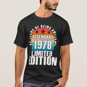 Camiseta Vintage 1978 Legendary Limited Edition 45 años