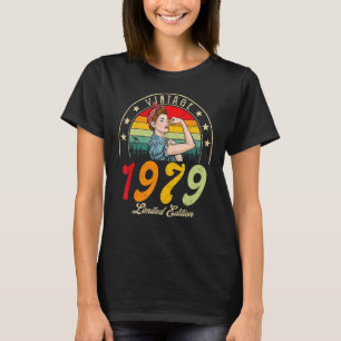 Camiseta Vintage 1979 1979 43rd B Day 43 Years