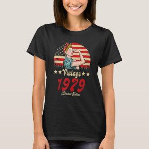 Camiseta Vintage 1979 1979 43rd B Day 43 Years