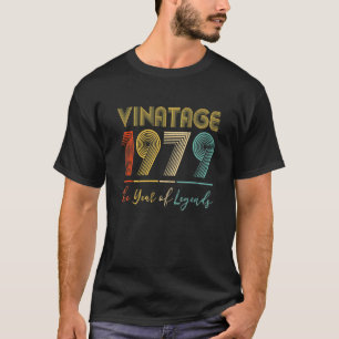 Camiseta Vintage 1979 43ª Ideas De Cumpleaños Hombres Mujer