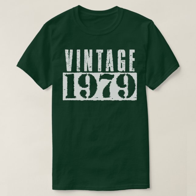 Camiseta Vintage 1979 Vintage White Text (Diseño del anverso)