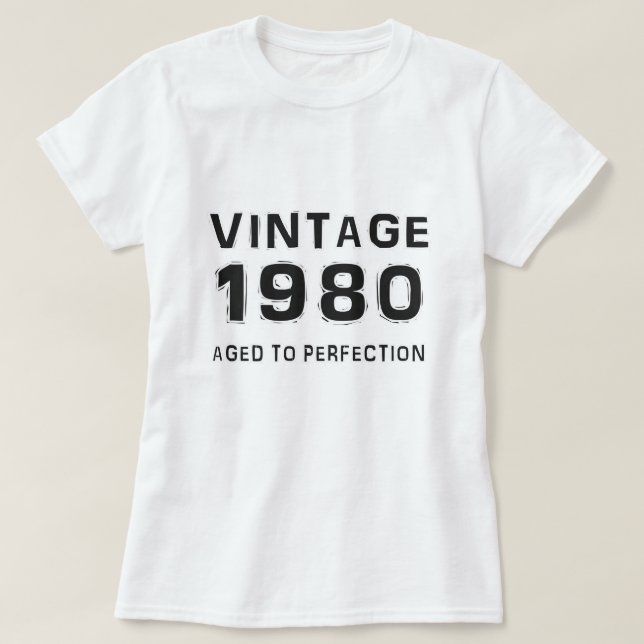Camiseta Vintage 1980 (Diseño del anverso)