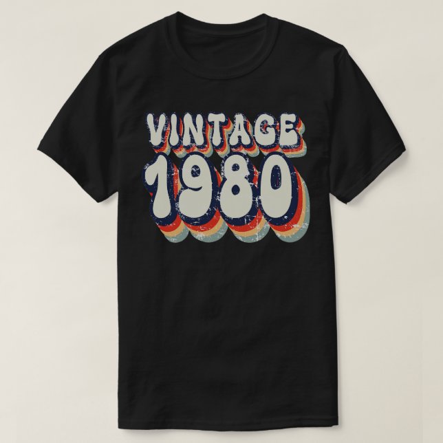 Camiseta Vintage 1980 (Diseño del anverso)