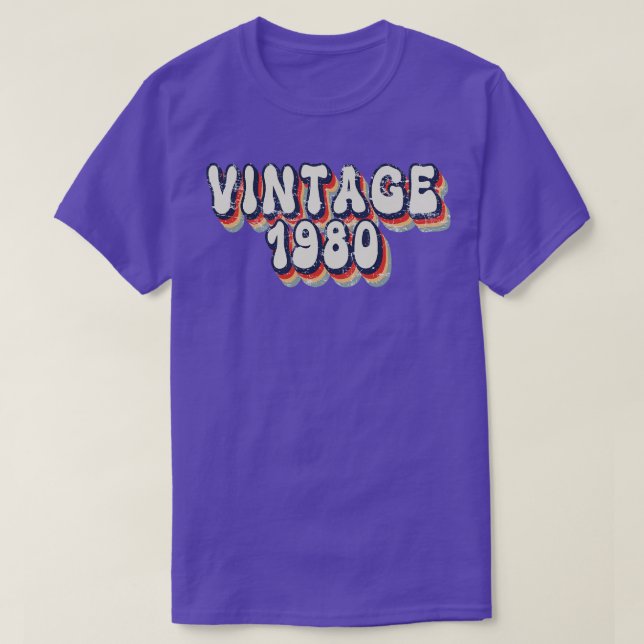 Camiseta Vintage 1980 1 (Diseño del anverso)