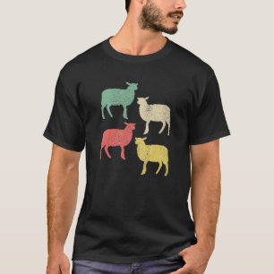 Camiseta Vintage 1980 Camisas Tee Mujeres Divertidas Ovejas
