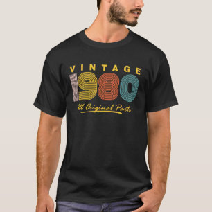 Camiseta Vintage 1980 Live Legend 43th Live Legend Birthday