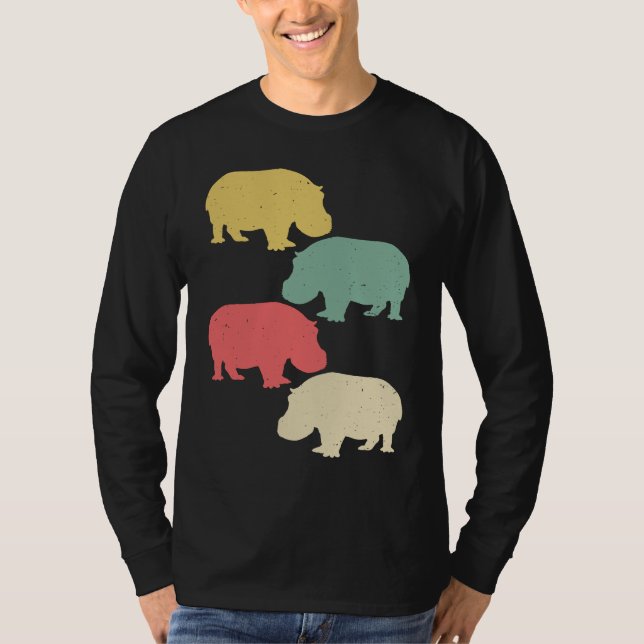 Camiseta Vintage 1980  Women  Hippopotamus Retro (Anverso)