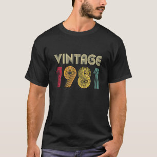 Camiseta Vintage 1981 42nd Birthday Gift Men Retro 42
