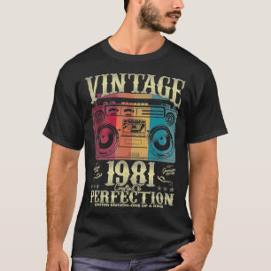 Camiseta Vintage 1981 Limited Edition 1981 41 años 41s