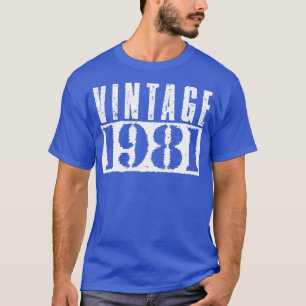 Camiseta Vintage 1981 Vintage White Text