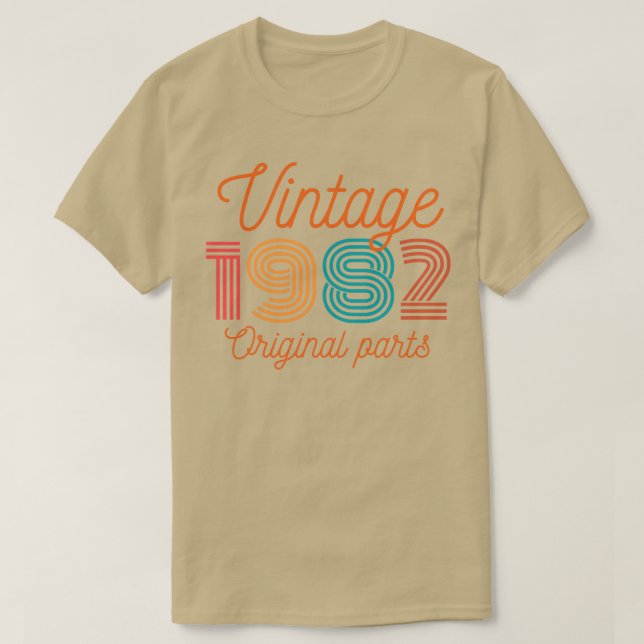 Camiseta Vintage 1982 40º cumpleaños (Diseño del anverso)