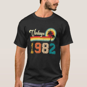 Camiseta Vintage 1982 40º cumpleaños mujeres retro 40 años