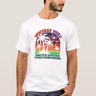 Camiseta Vintage 1982, 40 Aniversario, Para Hombres