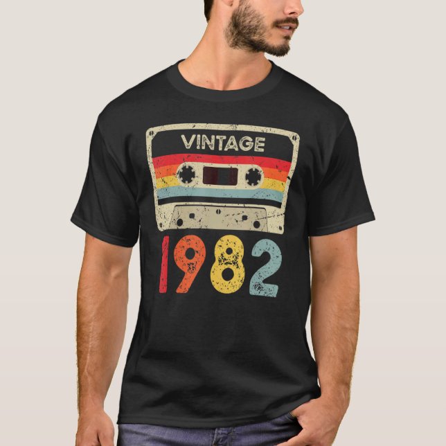 Camiseta Vintage 1982 40th Birthday Cassette Tape 1 (Anverso)