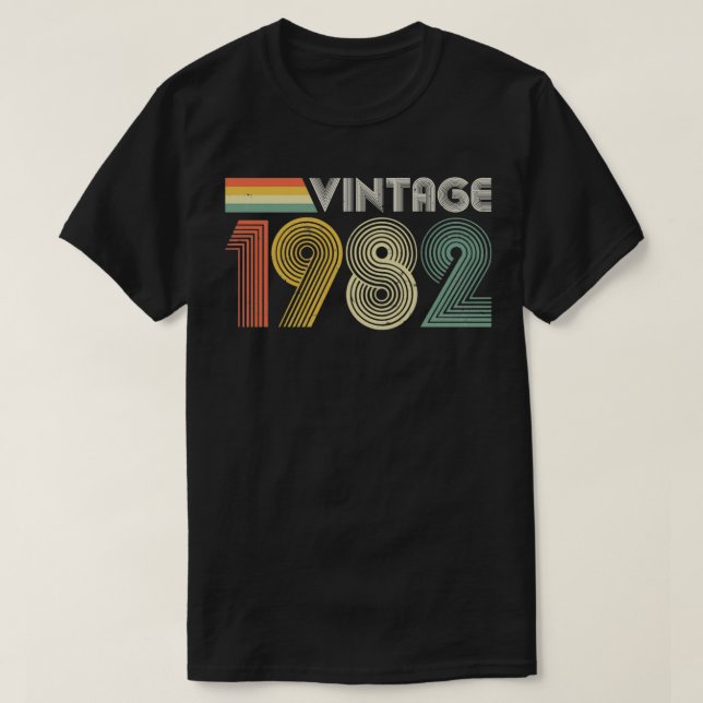 Camiseta Vintage 1982 40th Birthday Gift (Diseño del anverso)