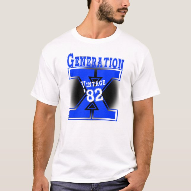Camiseta Vintage 1982 de la generación X (Anverso)
