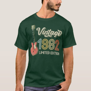 Camiseta Vintage 1982 Guitar lovers 40th Birthday Electric 