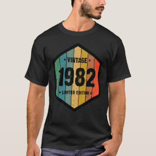 Camiseta Vintage 1982 Hombres Mujeres 40 cumpleaños 1