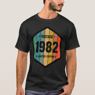 Camiseta Vintage 1982 Hombres Mujeres 40 cumpleaños 1