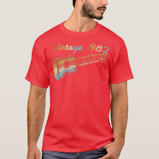 Camiseta Vintage 1982 Limited Edition 40 años de asombro