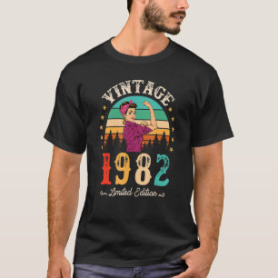 Camiseta Vintage 1982 Made In 1982 40th Birthday Women 40 Y