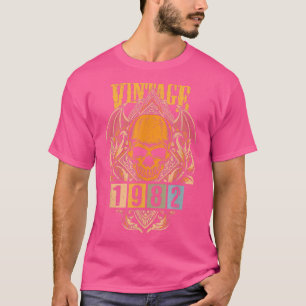 Camiseta Vintage 1982 Nacimiento Skeleton retro gótico del 
