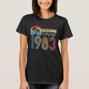 Camiseta Vintage 1983 40th Birthday Men Mujeres de 40 años