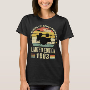 Camiseta Vintage 1983 Bidones 40 Bidones de Cumpleaños