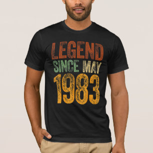 Camiseta Vintage 1983 Cumpleaños Puede Nacer Leyenda Desde 