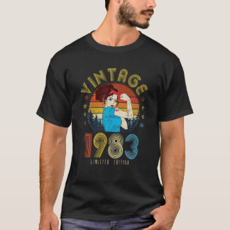Camiseta Vintage 1983 Hecho En 1983 38º Nacimiento Mujeres 