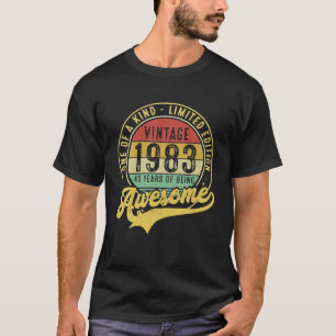 Camiseta Vintage 1983 Limited Edition 40 Years Old 40th