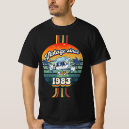 Camiseta Vintage 1983 Retroceso 42º cumpleaños
