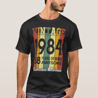 Camiseta Vintage 1984 38 Años De Ser Maravilloso 38º Nacimi