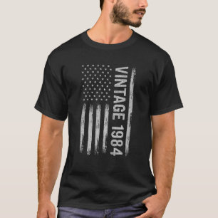 Camiseta Vintage 1984 40th Birthday Flag Estados Unidos Bi