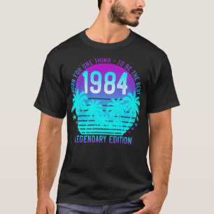 Camiseta Vintage 1984 Cumpleaños 37 Palm Estética de Amanec