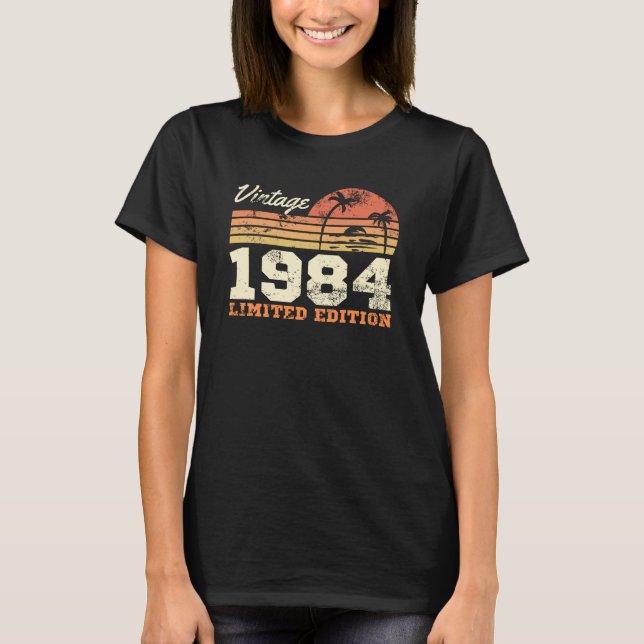 Camiseta Vintage 1984 Limited Edition 40th Birthday (Anverso)