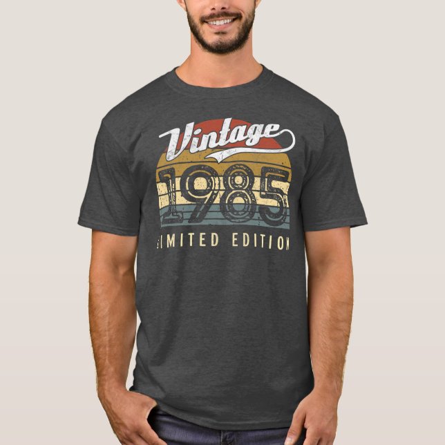 Camiseta Vintage 1985 Limited Edition 37 años 37 (Anverso)