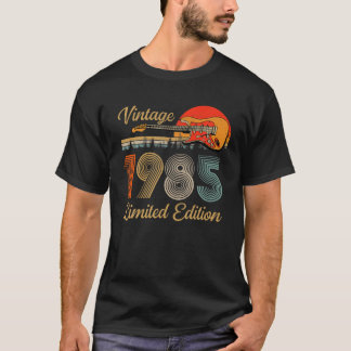Camiseta Vintage 1985 T S Para Hombres Guitarra De Más De 3
