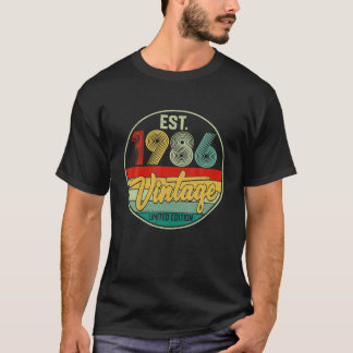 Camiseta Vintage 1986 36th Birthday Decorations Hombres Muj