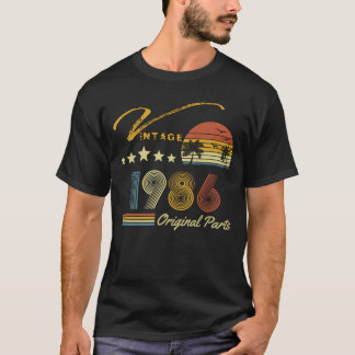 Camiseta Vintage 1986 37º cumpleaños 37 años