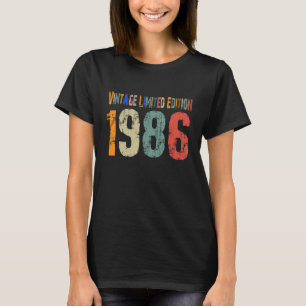 Camiseta Vintage 1986 Cumpleaños 36 años