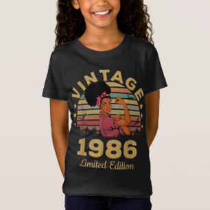 Camiseta Vintage 1986 Fabricado En 1986 35ª Nacimiento Muje