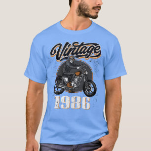 Camiseta Vintage 1986 nacido en 1986 36ª motocicleta ciclis