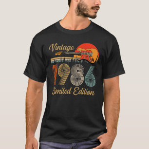 Camiseta Vintage 1986 Para Hombres Guitarra De 36 Años O