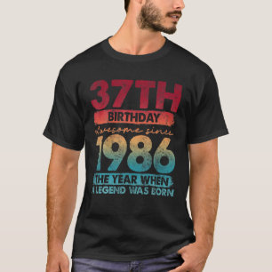 Camiseta Vintage 1986 Regalos de 37 años Edición limitada 3
