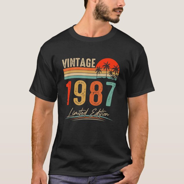 Camiseta Vintage 1987 35º cumpleaños 35 años (Anverso)