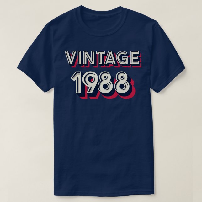 Camiseta Vintage 1988 (Diseño del anverso)