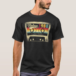 Camiseta Vintage 1988 34th Birthday Retro